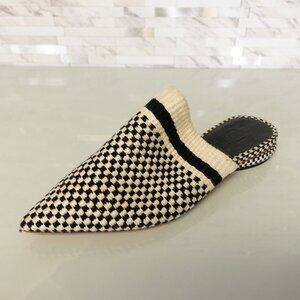 Antolina Mule Flats 36 6 Black Checkerboard SINGLE SHOE Left Side Only Amputee‎
